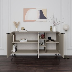 Μπουφές Clara χρώμα sandstone 142x35,6x83εκ.