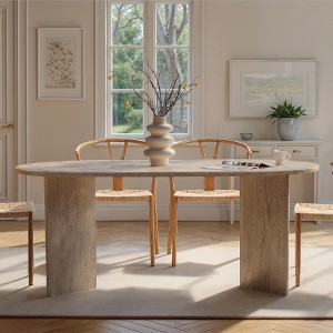 Τραπέζι Sablin χρώμα travertine 180x89,5x75εκ.