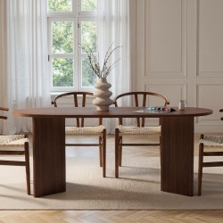 Τραπέζι Sablin χρώμα καρυδί 180x89,5x75εκ.