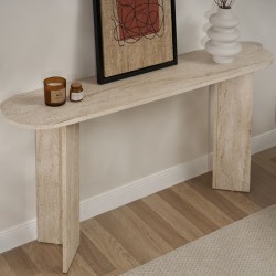 Κονσόλα Sira χρώμα travertine 150x35x75εκ.