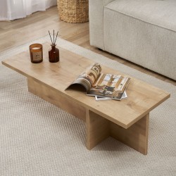 Τραπεζάκι σαλονιού Harbor χρώμα sapphire oak 120x45x30εκ.