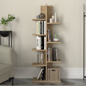 Βιβλιοθήκη Tree χρώμα sapphire oak 45x21,4x121,8εκ.