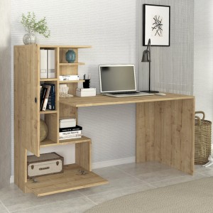 Γραφείο εργασίας Domingo χρώμα sapphire oak 149,5x60x120εκ.