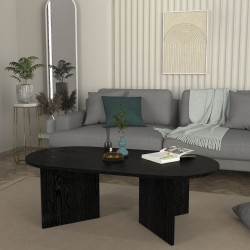 Τραπεζάκι σαλονιού Cortado χρώμα sencron black 120x60x39,6εκ.