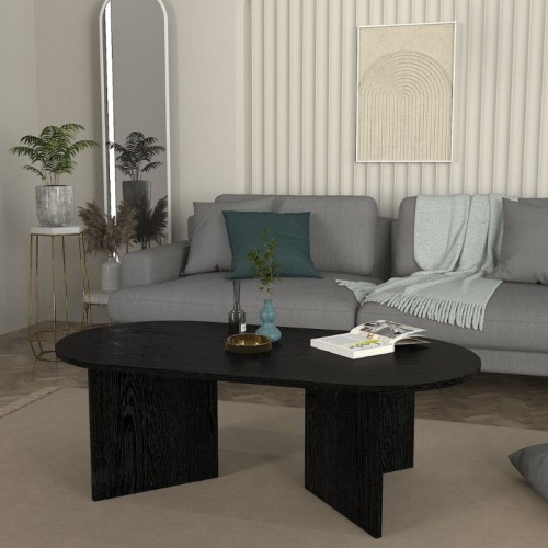 Τραπεζάκι σαλονιού Cortado χρώμα sencron black 120x60x39,6εκ.
