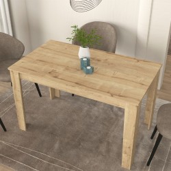Τραπέζι Darlen χρώμα sapphire oak 125x72x74εκ.