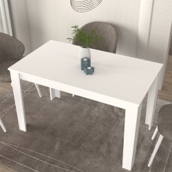 Τραπέζι Darlen χρώμα λευκό 125x72x74εκ.