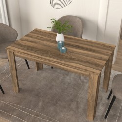 Τραπέζι Darlen χρώμα καρυδί 125x72x74εκ.