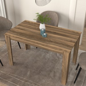 Τραπέζι Darlen χρώμα καρυδί 125x72x74εκ.