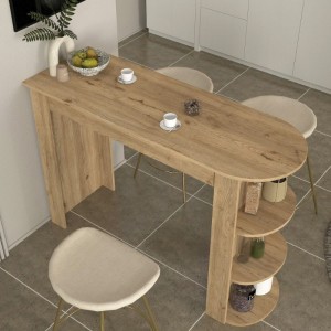 Τραπέζι μπαρ Vigne χρώμα sepet oak 150x51,6x101,8εκ.
