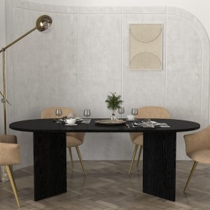 Τραπέζι Cortado χρώμα sencron black 200x90x74εκ.