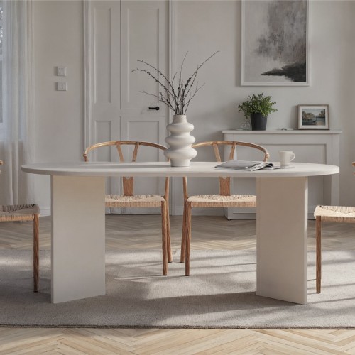 Τραπέζι Sablin χρώμα λευκό 180x89,5x75εκ.