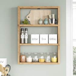 Ραφιέρα τοίχου Prena χρώμα atlantic pine 43,2x9x60εκ.