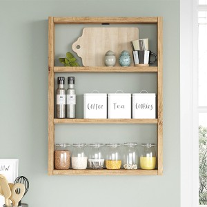 Ραφιέρα τοίχου Prena χρώμα atlantic pine 43,2x9x60εκ.
