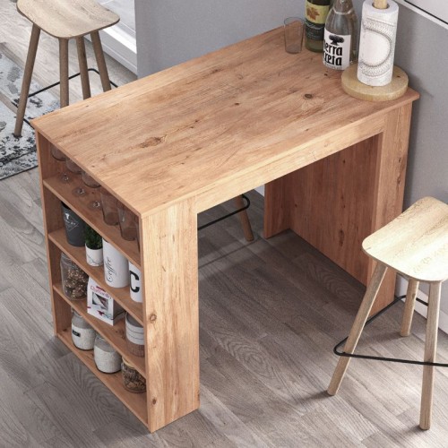 Τραπέζι μπαρ Toska χρώμα pine oak 112,2x64x91,8εκ.