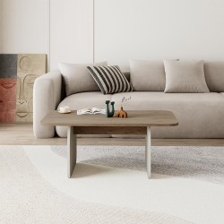 Τραπεζάκι σαλονιού Pietra χρώμα sepet oak - sandstone 100x60x41,8εκ.