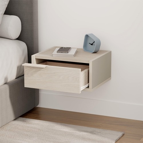 Κομοδίνο επιτοίχιο Eco χρώμα sandstone - light oak 40x33x18,5εκ.