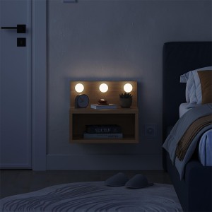 Κομοδίνο επιτοίχιο Treo με LED χρώμα sapphire oak 40x30x33,8εκ.