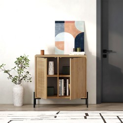 Μπουφές Naive χρώμα sapphire oak 80x40x80εκ.