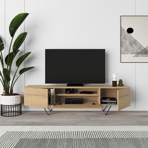 Έπιπλο τηλεόρασης Jacomen χρώμα sapphire oak 160x35x43εκ.