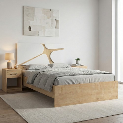 Κρεβάτι Bergamo χρώμα φυσικό οξιάς 120x200εκ.