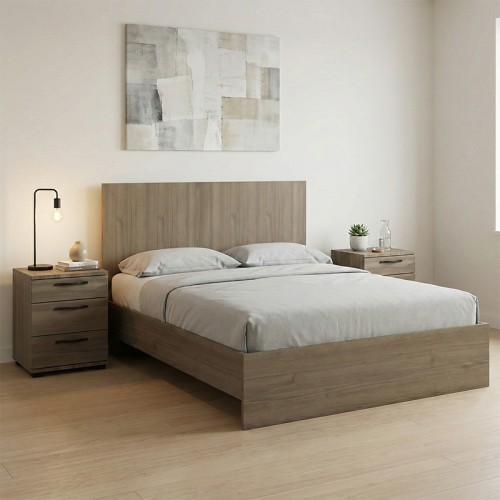 Κρεβάτι Troy χρώμα καρυδί 140x190εκ.