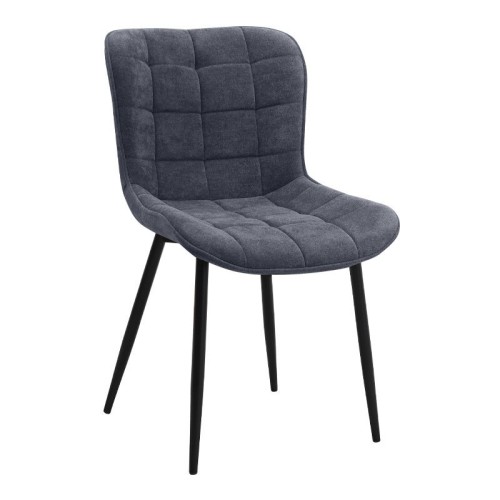 Σετ τραπεζαρία 5τμχ Roger - Chiara Mdf - ύφασμα χρώμα ακακίας - ανθρακί 120x70x75εκ.