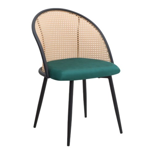 Σετ τραπεζαρία 5τμχ Allos - Jacob χρώμα sapphire oak - κυπαρισσί 75x75x77εκ.