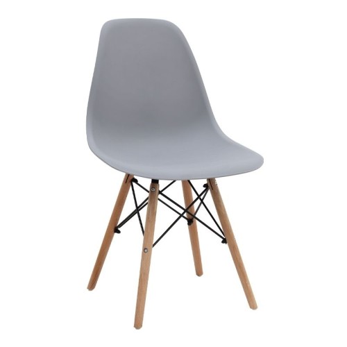 Σετ τραπεζαρία 5τμχ Darlen - Nova χρώμα λευκό - γκρι 125x72x74εκ.