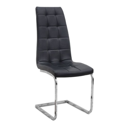 Σετ τραπεζαρία 5τμχ Darlen - Vela χρώμα λευκό - μαύρο 125x72x74εκ.