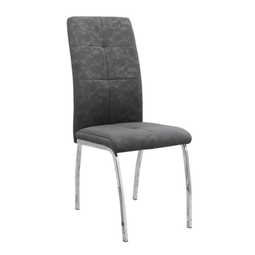 Σετ τραπεζαρία 5τμχ Darlen - Alma χρώμα λευκό - γκρι 125x72x74εκ.