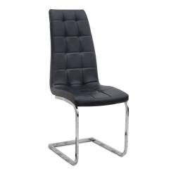 Σετ τραπεζαρία 5τμχ Darlen - Vela χρώμα sencron black - μαύρο 125x72x74εκ.