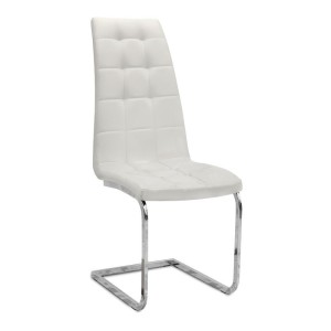 Σετ τραπεζαρία 5τμχ Darlen - Vela χρώμα sencron black - λευκό 125x72x74εκ.