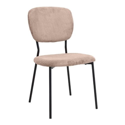 Σετ τραπεζαρία 5τμχ Darlen - Kevin χρώμα sencron black - μόκα 125x72x74εκ.