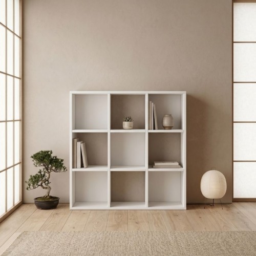 Βιβλιοθήκη Cube χρώμα λευκό 90x30x90εκ.
