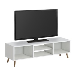 Έπιπλο τηλεόρασης Loren χρώμα λευκό 120x30x40εκ.