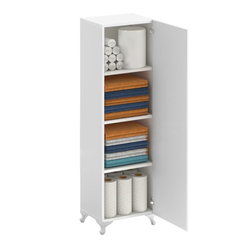 Ντουλάπι κουζίνας - μπάνιου Mine χρώμα λευκό 30x32x128εκ.