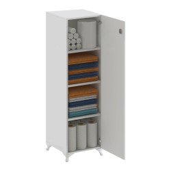 Ντουλάπι με κλειδαριά Zehra χρώμα λευκό 30x32x128εκ.