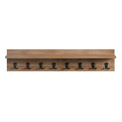 Κρεμάστρα τοίχου Vettini χρώμα καρυδί 100x12x20εκ.