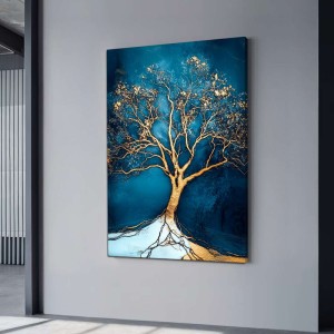 Πίνακας σε καμβά "Golden Tree" ψηφιακής εκτύπωσης 70x100x3εκ.
