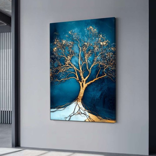Πίνακας σε καμβά "Golden Tree" ψηφιακής εκτύπωσης 70x100x3εκ.