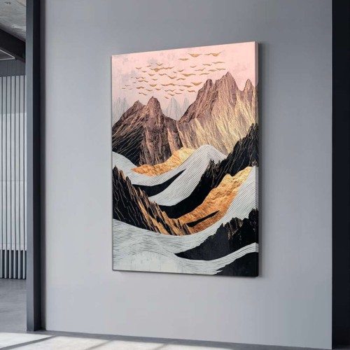 Πίνακας σε καμβά "Abstract Mountain" ψηφιακής εκτύπωσης 70x100x3εκ.