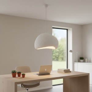 Φωτιστικό οροφής Nua E27 fiberglass μονόφωτο χρώμα λευκό 40x38x120εκ.