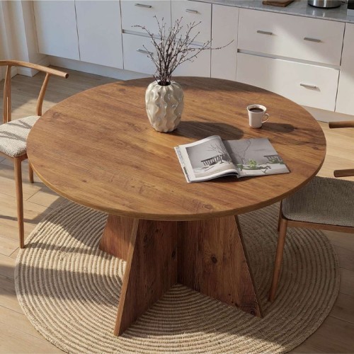 Τραπέζι Virela χρώμα atlantic pine Ø120x75εκ.