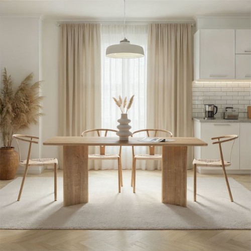 Τραπέζι Linza χρώμα honey oak 180x90x75εκ.