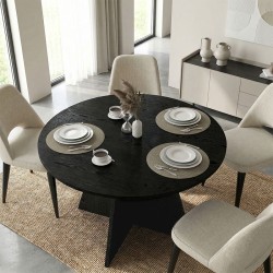 Τραπέζι Tailor χρώμα sencron black Ø120x75,7εκ.