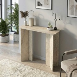 Κονσόλα Mara χρώμα travertine 90x29,6x91,8εκ.