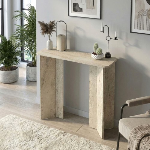 Κονσόλα Mara χρώμα travertine 90x29,6x91,8εκ.