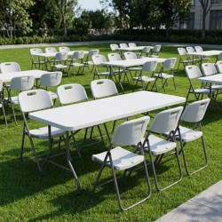 Τραπέζι catering - συνεδρίου Capri πτυσσόμενο - βαλίτσα χρώμα λευκό του πάγου 183x76x74εκ.