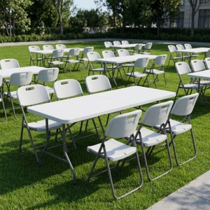 Τραπέζι catering - συνεδρίου Capri πτυσσόμενο - βαλίτσα χρώμα λευκό του πάγου 183x76x74εκ.